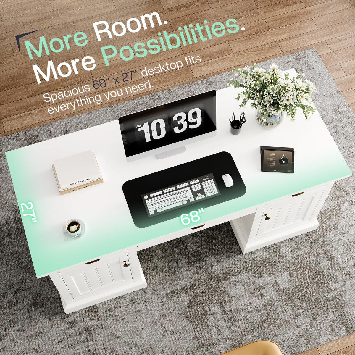 68" Executive Desk F3079