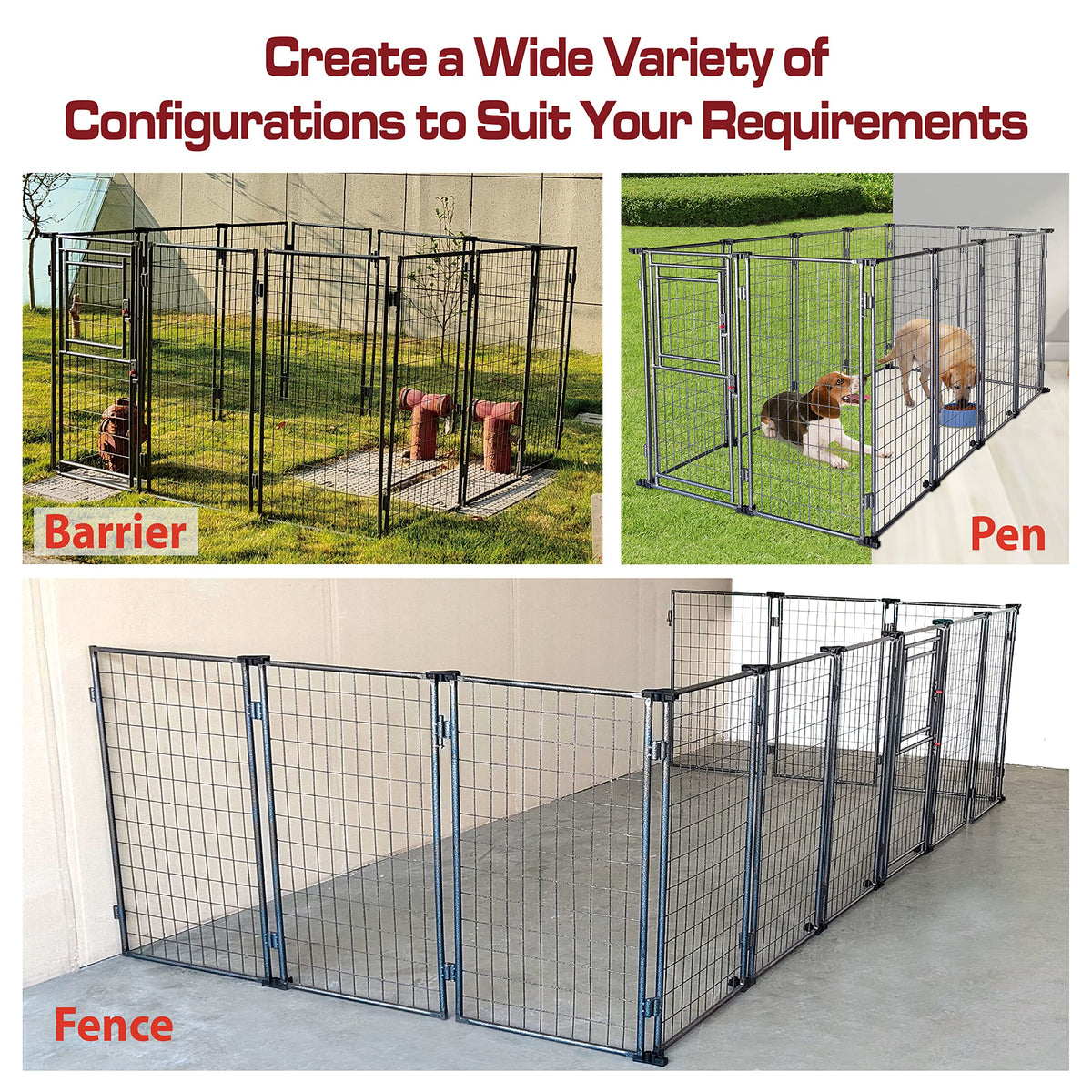 8' x 4' x 5' Outdoor Dog Kennel with Roof Cover P5092